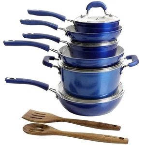 Arlington 12-teiliges Aluminium Keramik Antihaft Kochgeschirr Set in Blau - Bild 1 von 5