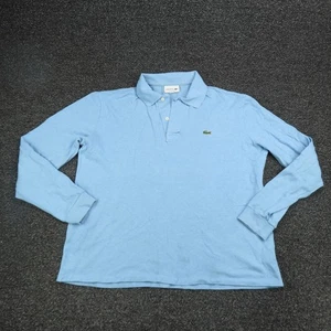 Lacoste Poloshirt Herren Large Hellblau Classic Fit Langarm Krokodil Logo - Bild 1 von 10