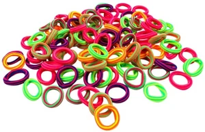 95 Mini Haarponios WEICHE endlose Gummibänder Bommelbänder Baby Mädchen Haarbänder - Bild 1 von 9