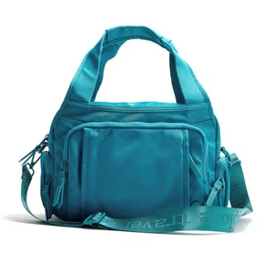 Bolso hobo de viaje Samantha marrón para llevar con correa extraíble verde azulado - Imagen 1 de 1