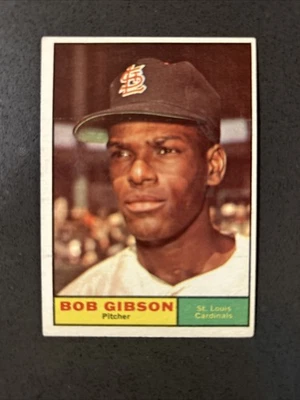 Price Drop - 1961 Topps Bob Gibson 211 Ex Off Center 3er Año Tarjeta HOF Cardinals Foto 1 de 2