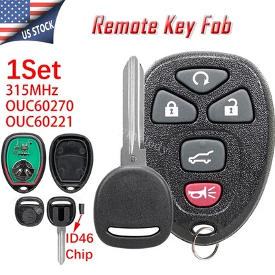 5B Remote Key Fob for Buick Enclave Chevrolet Traverse 2007 2008 2009 2010 2011 - Image 1 of 4