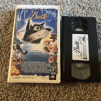 Balto VHS 1995 Universal Studios Kevin Bacon Animated G Movie Family Adventure Foto 1 de 2
