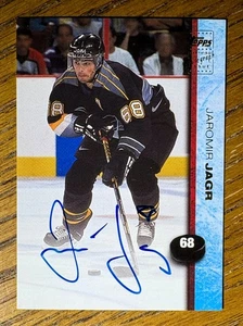 1998-99 TOPPS JAROMIR JAGR ON CARD CERTIFIED AUTOGRAPH #A5 RARE AUTO BEAUTIFUL - Bild 1 von 1