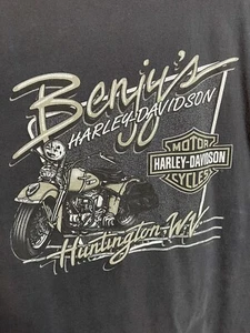 Harley Davidson BENJY'S Huntington, WV Motorcycle Vintage Tank 2XL Black - Picture 1 of 6