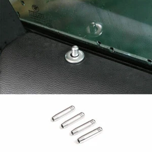 For 2005-2012 BMW 3-Series E90 Silver Aluminum Inner Door Window Bolt Cover Trim - Picture 1 of 7