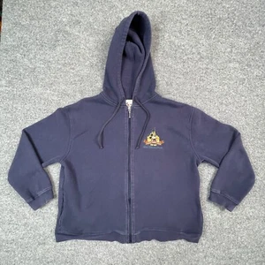 Walt Disney World Sweatshirt Youth Extra Large Hoodie Blue Embroidered Mickey - Picture 1 of 12