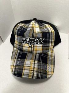 NEW mens baseball hat cap OSFM ONE SIZE fox plaid - Picture 1 of 2