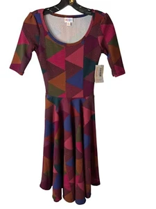 LuLaRoe Women's Colorful Geometric Nicole Dress Size XXS NWT - Bild 1 von 7