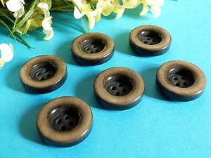 889B Stunning Buttons " Foam of The Wood " Green Marbled Lot 6 Buttons Ép. 1970 - Picture 1 of 4