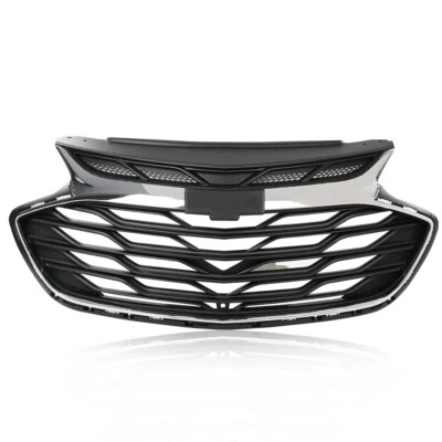Fit For 2019 Chevrolet Cruze Front Center Grille Grill w/ Chrome Trim Black Foto 1 de 4