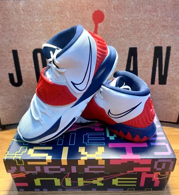 KYRIE 6 "USA" Red White Midnight Navy Us Men's Size 9 BQ4630 102 DS - Image 1 of 4