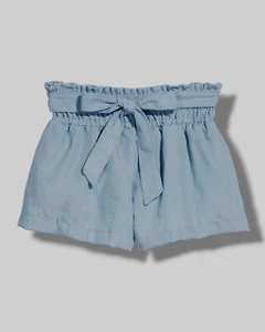 $60 Flowers By Zoe Girl's Blue Chambray Shorts Size 6 - Picture 1 of 3