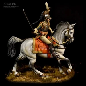 unassembled  1/24 European Guard Cavalry Resin Figur white model - Picture 1 of 4