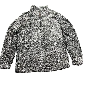 Weatherproof Vintage Women’s Sherpa Pullover Size L 1/4 Zip Sweater Faux Fur - Picture 1 of 16