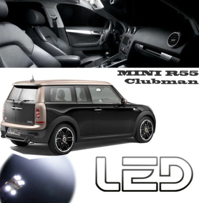 Pour MINI Cooper R55 CLUBMAN S D 12 Ampoules LED Blanc Coffre Plafonnier portes - Imagen 1 de 4