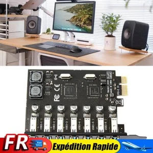 Carte d\'extension PCIe USB 3.0 à 7 ports, extension PCI-E 5 Gbit/s (puce VIA et - Photo 1/12