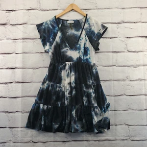 URBAN OUTFITTERS Babydoll Dress Womens Medium Tunic Short Sleeve Tie Dye - Picture 1 of 8