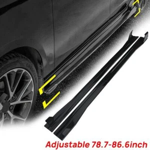 Gloss Black Side Skirts Extension Rocker Panel Lip For BMW X1 X2 X3 X4 X5 X6 X7 - Picture 1 of 13