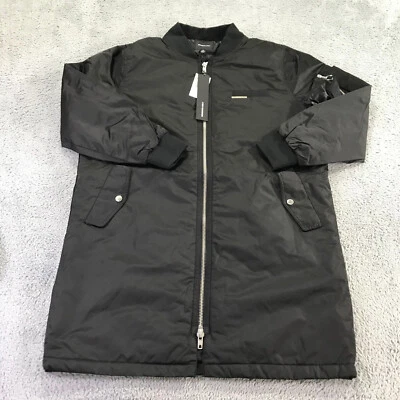 Members Only Jacket Womens Extra Large Bomber Jacket Parka Black  Parka Coat xl - Image 1 of 4