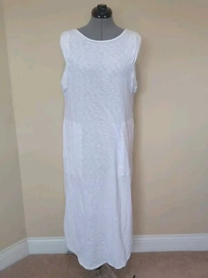 ¡NUEVO CON ETIQUETAS! Vestido Boho Resort Informal Algodón Blanco Free People Beach Para Mujer Bolsillos M Foto 1 de 4