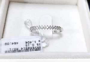 ANELLO VERETTA 18KT DIAMANTI CT 0,15 ANELLO DI FIDANZAMENTO PROMESSA FEDINA - Foto 1 di 3