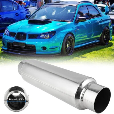 2.5" Muffler Pipe Resonator Tube Spiral Silencer For Subaru WRX STI /BRZ/Impreza - Image 1 of 4