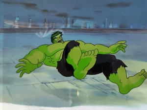 MARVEL INCREÍBLE HULK PINTADO A MANO ANIMACIÓN PRODUCCIÓN ARTE CEL - Imagen 1 de 6