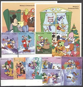 Walt Disney, Navidad - Sierra Leona - ** Estampillada sin montar o nunca montada 1995 - Imagen 1 de 1