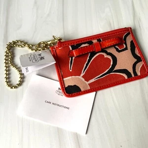 NWT Coach Poppy Card Holder Wristlet Zip Pouch B4 Desert Sky Neutral B4BT9 - Picture 1 of 12