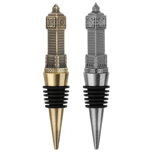 Steampunk Big Ben Design Wine Stopper Intricate Gothic Details Bar Decor - Foto 1 di 18
