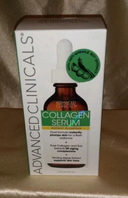 Advanced Clinicals, Collagen, Instant Plumping Serum, 1.75 fl oz (52 ml) NIB - Image 1 of 4
