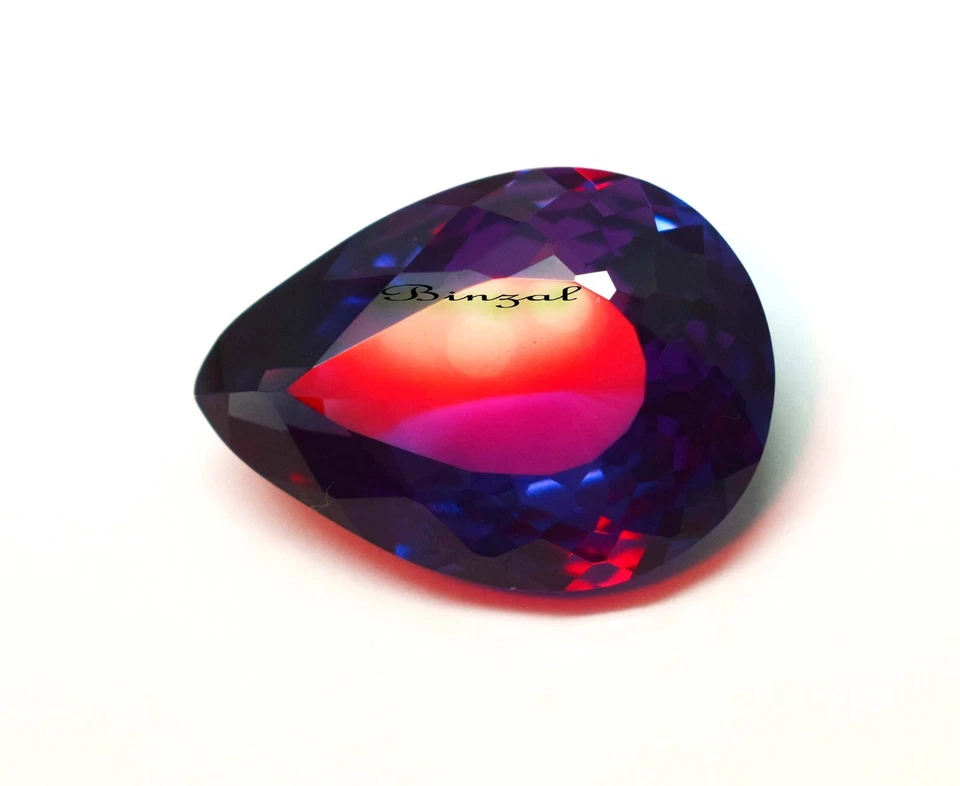 Piedra preciosa de alejandrita que cambia de color nuevo 24-26 quilates corte pera rusa más valioso Foto 1 de 4