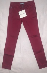 DL1961 Girl's Red Burgundy Chloe Skinny Jeans Size 7 NWT i905 - Picture 1 of 9