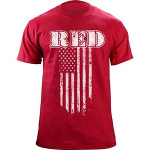 Red Friday Vintage Flag Support the Troops T-Shirt - Picture 1 of 3