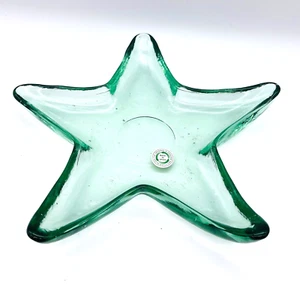 Seestern grün Glas Schale Recycling Original & Original Spanien Strand Maritim 10" - Bild 1 von 12