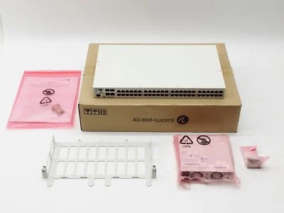 NEW ALCATEL-LUCENT OMNISWITCH OS6850-48 48-PORT SWITCH 902548-90 +PS-126W-AC - Image 1 of 4