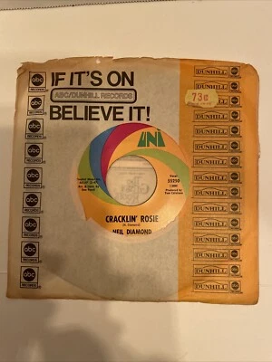 Neil Diamond Lordy Cracklin Rosie 45 rpm Uni Record Vintage Vinyl 7" - Image 1 of 3