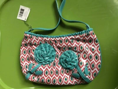 NUEVO CON ETIQUETAS NUEVO BOLSO MONEDERO VERA BRADLEY Coming up Roses VOLANTES GRADUACIÓN-COLOR ME CORAL Foto 1 de 4