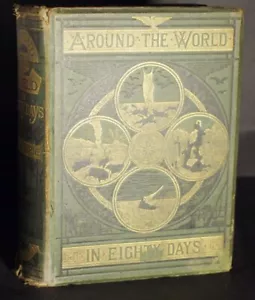 * Rare * Jules Verne Around The World in Eighty Days 4th Edition 1875 - Foto 1 di 24