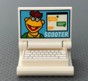 LEGO Minifigure White Laptop Computer Scooter Chat Icons The Muppets CMF 71035 - Picture 1 of 8