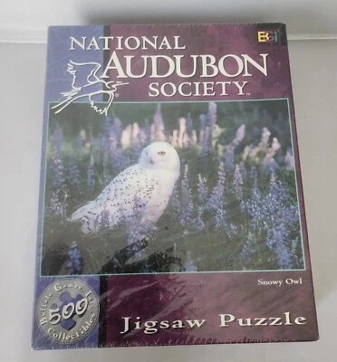 New National Audubon Society Jigsaw Puzzle, Snowy Owl, Buffalo Games - Image 1 of 4