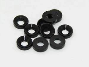 Jet Racing 4mm Alloy Countersunk Washer (10pcs/ Black) For Yokomo Etc - JE-42BK - Picture 1 of 5