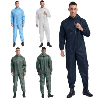 Regenanzug für Damen Herren Outdoor staubdichter Overall Jumpsuit Arbeitsoverall - Bild 1 von 4