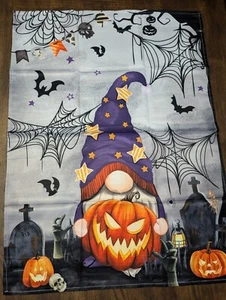 Kitchen Curtains Halloween Gnome Pumpkin - Picture 1 of 10