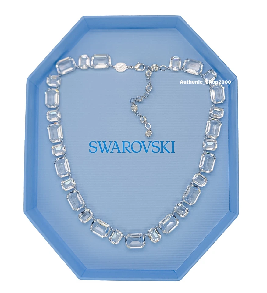 Swarovski Millenia Tennis Necklace Octagon Cut White Rhodium Plated 5705757