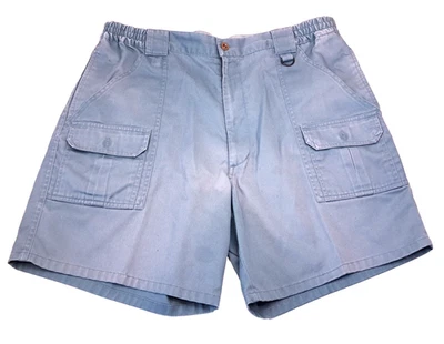 Vtg Haband Cargo Shorts Men's 36" Teal Pockets Outdoors Hiking Fishing - Image 1 of 4