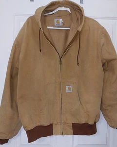 Carhartt rara giacca vintage uomo JR106 giacca da lavoro marrone con cappuccio 3XL vedi foto - Foto 1 di 22