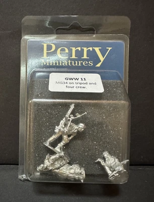 Perry Miniatures 28mm WWII: German MG34 on Tripod and Four Crew PMP GWW11 NEW - Image 1 of 3