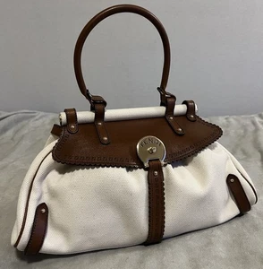 Fendi White Magic Canvas braune Ledertasche neu ohne Etikett COA mit Staubbeutel 2006 authentisch - Bild 1 von 18